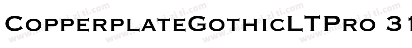 CopperplateGothicLTPro 31BC字体转换
